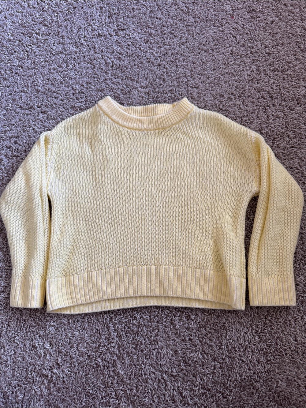 wonder nation Pale Yellow Crewneck Knit Sweater